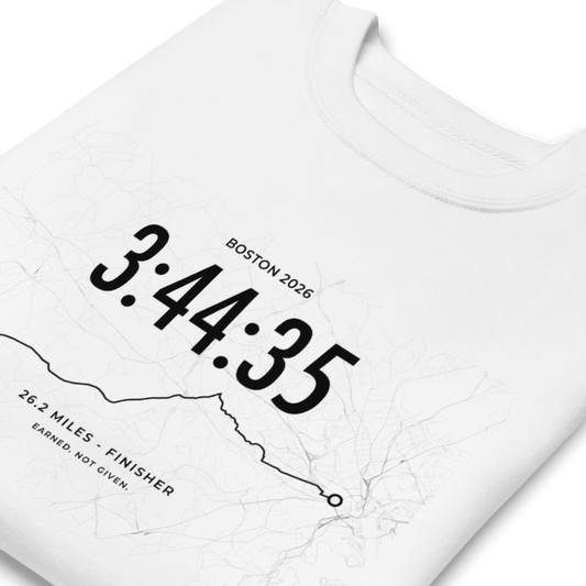 2026 Boston Marathon Finisher Sweatshirt - Unisex White