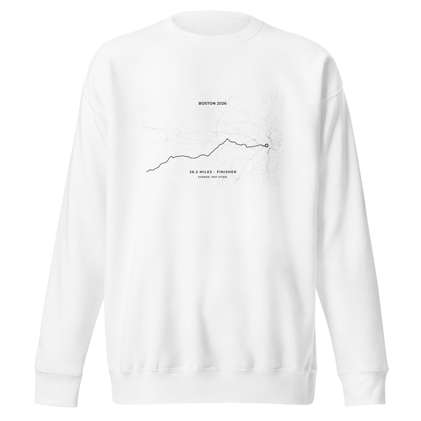 2026 Boston Marathon Finisher Sweatshirt - Unisex White