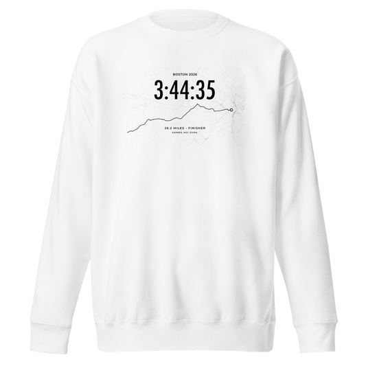 2026 Boston Marathon Finisher Sweatshirt - Unisex White