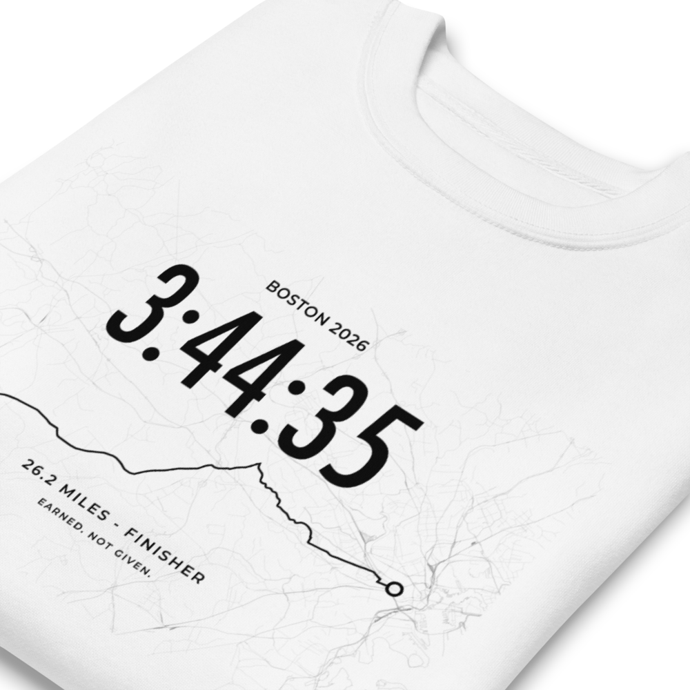2026 Boston Marathon Finisher Sweatshirt - Unisex White